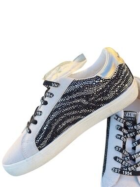 Vintage Havana Flair Slip On Sneakers Gray Suede Animal Print Size 8